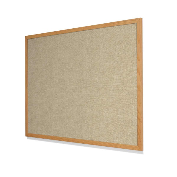 Guilford of Maine FR701 Wheat Cork Board with Narrow Red Oak Frame